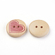 2-Hole Printed Wooden Buttons X-WOOD-S037-001-2