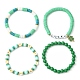 Ensemble de bracelets porte-bonheur en acrylique BJEW-TA00313-3