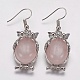 Natural & Synthetic Gemstone Dangle Earrings EJEW-F142-A-2