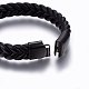 Leather Braided Cord Bracelets BJEW-E345-14A-B-3