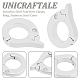 UNICRAFTALE 3Pcs Stainless Steel Fold Over Clasps Hypoallergenic Metal Claw Clasps with 5mm Hole Jewelry Fastener Clasp for Necklaces Bracelet Jewelry Making 11mm STAS-UN0037-48-5