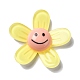 アクリルカボション  笑顔の花  シャンパンイエロー  34x35.5x8mm MACR-M023-05E-1