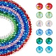 Pandahall 8 brins 8 couleurs brins de perles de verre galvanoplastie transparentes EGLA-TA0001-27B-1