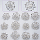 Gorgecraft 12 Uds 12 broches de flores de rhinestone de cristal de estilo JEWB-GF0001-36B-6