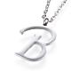 304 Stainless Steel Initial Pendant Necklaces NJEW-P151-B-P-1
