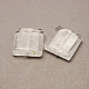 Abalorios hechos a mano de lámina de plata X-FOIL-S006-12x12mm-11-1