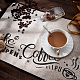 Коврики для чашек из хлопка и льна с кофейной тематикой AJEW-WH0201-019-6