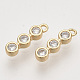 Brass Micro Pave Clear Cubic Zirconia Charms X-KK-T054-24G-NF-1
