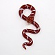 Red Handmade Lampwork Snake Large Pendants X-DP266J-1-2