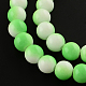 Two-Color Baking Painted Glass Bead Strands DGLA-R050-8mm-21-1