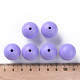 不透明なアクリルビーズ  ラウンド  紫色のメディア  20x19mm  穴：3mm  約111個/500g MACR-S370-C20mm-SS2114-4