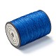 ラウンドワックスポリエステル糸ストリング  マイクロマクラメコード  ツイストコード  革縫い用  ミディアムブルー  0.65mm  約87.48ヤード（80m）/ロール YC-D004-02D-026-2