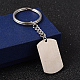Porte-clés émail en acier inoxydable rectangle 304 KEYC-O012-05P-2