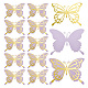 Papillon en papier double couche creux 3d AJEW-WH0505-15-1