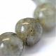 Labradorita natural hebras de perlas reronda G-E334-4mm-19-4