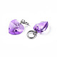 Faceted Transparent Glass Charms GLAA-T024-04B-3