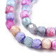 Opaque Baking Painted Glass Beads Strands EGLA-N006-075-3