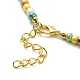 Lampwork mauvais œil et perles de verre collier bracelet extensible SJEW-JS01246-11