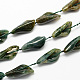 Leaf Shaped Natural Indian Agate Stone Beads Strands G-S116-32x16mm-04-1