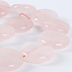 Naturelle quartz rose plat perles rondes brins G-E243-06-1