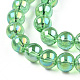 Electroplate Transparent Glass Beads Strands GLAA-T032-T8mm-AB17-3