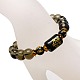 Stretch Buddhist Jewelry Synthetic Quartz Beaded Bracelets BJEW-N206-07-2