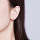 925 Sterling Silver Stud Earrings HJEW-FF0012-26-3