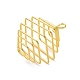 Iron Wire Spiral Bead Cage Pendants IFIN-Q126-01G-2