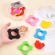 CHGCRAFT 16Pcs 8 Colors Silicone 4 Points Star Anti-Rolling Ring for Handheld Wireless Microphone AJEW-CA0003-53-3