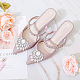 Hobbiesay 1 paire de décorations de chaussures à fleurs amovibles AJEW-HY0001-13-4