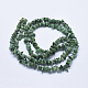 Cordón natural serpentina / verde cuentas de piedra hebras G-E447-L-18-2
