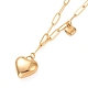 304 collana da donna con ciondolo cuore in acciaio inossidabile NJEW-G018-10G-1