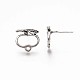 Alloy Stud Earring Findings PALLOY-ZX030-17AS-RS-3