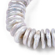 Fili di perle di keshi di perle barocche naturali PEAR-S018-05E-6