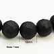 Cuentas sintéticas piedras negras hebras G-C059-12mm-1-1