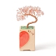 Árbol del dinero del corazón decoraciones de exhibición de bonsái de cuarzo rosa natural DJEW-G027-16RG-03-3