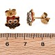 Messing-Emaille-Ohrstecker&nbsp;EJEW-B119-01G-01-5