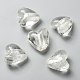 Perles en verre d'argent feuille manuelles X-FOIL-R050-28x15mm-10-7