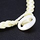 Colliers de bretelles perles de fleurs naturelles NJEW-P117-06A-4