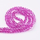 Spray Painted Crackle Glass Beads Strands CCG-Q002-16mm-09-2