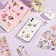 GLOBLELAND 18 Sheets PET Transparent Flower and Butterfly Stickers Floral Decorative Self-Adhesive Scrapbooking Stickers for Journal DIY-GL0003-93-4