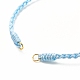 Bracciale in corda intrecciata con filo di poliestere AJEW-JB01119-3