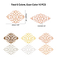 Pandahall elite 60pcs 6 colores carpinteros de filigrana de aleación FIND-PH0003-28-4