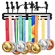 鉄メダル ハンガー ホルダー ディスプレイ ウォール ラック  ネジ付き  ダンス  人間  150x400mm ODIS-WH0021-741-1