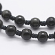Natural Golden Sheen Obsidian Beaded Pendant Necklaces NJEW-E116-07-3