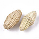 Handmade Reed Cane/Rattan Woven Beads WOVE-T006-079-2
