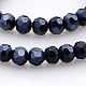 Full Plated Glass Faceted Round Spacer Beads Strands GLAA-A027-3mm-FP05-1