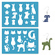 Gorgecraft 2 stili luna gatti stencil cane orecchini che fanno modello riutilizzabile stella animali forma di gioielli per animali modello di taglio acrilico per braccialetti orecchini creazione di gioielli artigianali pittura di arte forniture DIY-WH0359-039-1