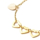 Bracelet à breloques en alliage coeur émail pour la saint valentin BJEW-JB06656-05-4