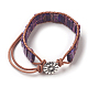 Bracelets perlés en cordon de jaspe avec régalite naturelle / jaspe impérial / sédiment marin BJEW-E351-03D-3